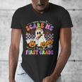 Halloween Teacher You Can't Scare Me I Teach First Grade Men's V-Neck T-Shirt, First Grade Teacher Gifts, funny design