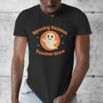 Halloween Teacher Crew Spooky Season Retro Ghost Men's V-Neck T-Shirt, funny design