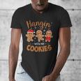 Hangin With My Cookies Gingerbread Women Christmas Teacher Men's V-Neck T-Shirt, funny design
