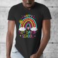 Happy 50th Days Of School Rainbow Teacher 50 Days Smarter Men's V-Neck T-Shirt, funny design Happy 50th Days Of School Rainbow Teacher 50 Days Smarter Men's V-Neck T-Shirt, funny design