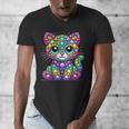 Happy Dot Day Colorful Polka Dot Cat Kitten Teachers Kids Men's V-Neck T-Shirt, funny design Happy Dot Day Colorful Polka Dot Cat Kitten Teachers Kids Men's V-Neck T-Shirt, funny design