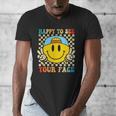 Happy To See Your Face Hippie Smile Back To School Teachers Men's V-Neck T-Shirt, funny design Happy To See Your Face Hippie Smile Back To School Teachers Men's V-Neck T-Shirt, funny design
