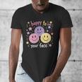 Happy To See Your Face Smile Face Teacher Back To School Men's V-Neck T-Shirt, funny design Happy To See Your Face Smile Face Teacher Back To School Men's V-Neck T-Shirt, funny design