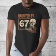 Haunted By 67 Halloween 67 Meme Six Seven Teacher Men's V-Neck T-Shirt, funny design Haunted By 67 Halloween 67 Meme Six Seven Teacher Men's V-Neck T-Shirt, funny design
