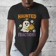 Haunted By Fractions Math Halloween Teacher Men's V-Neck T-Shirt, funny design Haunted By Fractions Math Halloween Teacher Men's V-Neck T-Shirt, funny design