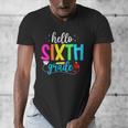 Hello Sixth Grade Cute Back To School 6th Grade Teacher Kids Men's V-Neck T-Shirt, funny design Hello Sixth Grade Cute Back To School 6th Grade Teacher Kids Men's V-Neck T-Shirt, funny design