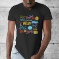 Hello Word In Different Languages Travel And Teacher Lover Men's V-Neck T-Shirt, funny design
