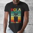 Hola Estudiantes Spanish Teacher Back To School 2025 Men's V-Neck T-Shirt, funny design Hola Estudiantes Spanish Teacher Back To School 2025 Men's V-Neck T-Shirt, funny design