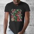 In My Holly Xmas Jolly Teacher Era Teacher Vibes Christmas For Men Women Kids Men's V-Neck T-Shirt, funny design In My Holly Xmas Jolly Teacher Era Teacher Vibes Christmas For Men Women Kids Men's V-Neck T-Shirt, funny design