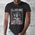 I'Ll Just Wait Until It's Quiet Skeleton Coffee Teacher Men's V-Neck T-Shirt, funny design I'Ll Just Wait Until It's Quiet Skeleton Coffee Teacher Men's V-Neck T-Shirt, funny design