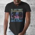 I'Ll Just Wait Until It's Quiet Skeleton Messy Bun Teacher Men's V-Neck T-Shirt, funny design