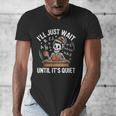 I’Ll Just Wait Until It’s Quiet Skeleton Teacher Men's V-Neck T-Shirt, funny design