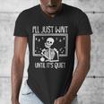 Ill Just Wait Until Its Quiet Teacher Lazy Halloween Costume Men's V-Neck T-Shirt, funny design