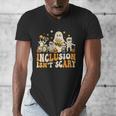 Inclusion Isn't Scary Mummy Boo Ghost Halloween SLP Teacher Men's V-Neck T-Shirt, funny design