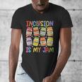 Inclusion Is My Jam SPED Teacher Special Education Teacher Men's V-Neck T-Shirt, funny design Inclusion Is My Jam SPED Teacher Special Education Teacher Men's V-Neck T-Shirt, funny design