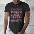 Instructional Assistant Because Teacher Need Hero Learning Men's V-Neck T-Shirt, funny design Instructional Assistant Because Teacher Need Hero Learning Men's V-Neck T-Shirt, funny design