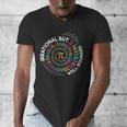 Irrational But Well Rounded Pi Day Math Teacher Student Geek Men's V-Neck T-Shirt, funny design