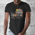 It's A Beautiful Day To Learn Cute Rainbow Boho Teacher Men's V-Neck T-Shirt, funny design It's A Beautiful Day To Learn Cute Rainbow Boho Teacher Men's V-Neck T-Shirt, funny design