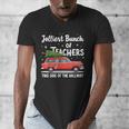 Jolliest Bunch Of Teachers This Side Of The Hallway Xmas PJ Men's V-Neck T-Shirt, funny design