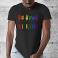 Be Kind Pride Sign Language Rainbow Teachers Interpreter ASL Men's V-Neck T-Shirt, funny design
