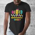 Kindergarten ABCD Rocks Teacher Student Back To School Men's V-Neck T-Shirt, funny design