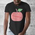 Kindergarten Apple Word Art For Teachers & Students Men's V-Neck T-Shirt, funny design