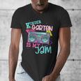 Kindergarten Is My Jam Cute Teacher Shirt 80's 90's Styl Men's V-Neck T-Shirt, funny design Kindergarten Is My Jam Cute Teacher Shirt 80's 90's Styl Men's V-Neck T-Shirt, funny design