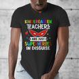 Kindergarten Teachers Are Just Superheroes In Disguise Men's V-Neck T-Shirt, funny design