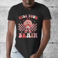 Kiss Your Brain Valentines Test Day Teacher Squad Kids Men's V-Neck T-Shirt, funny design