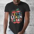 Let's Learn Today Teacher Motivational Back To School Men's V-Neck T-Shirt, funny design Let's Learn Today Teacher Motivational Back To School Men's V-Neck T-Shirt, funny design