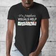 Life Happens Visuals Help Special Education Teacher Aide Men's V-Neck T-Shirt, funny design Life Happens Visuals Help Special Education Teacher Aide Men's V-Neck T-Shirt, funny design