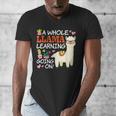 Llama Learning T Shirt Teachers Students Alpaca Lovers Men's V-Neck T-Shirt, funny design Llama Learning T Shirt Teachers Students Alpaca Lovers Men's V-Neck T-Shirt, funny design