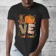 Love 2nd Grade Happy Fall Thanksgiving For 2nd Teacher For Men Women Girls Kids Men's V-Neck T-Shirt, 2nd Grade Teacher Gifts, funny design