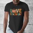 Love 5th Grade Thanksgiving Colorful Fall Leaves Teacher Men's V-Neck T-Shirt, funny design Love 5th Grade Thanksgiving Colorful Fall Leaves Teacher Men's V-Neck T-Shirt, funny design