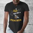 I Love Bee-Ing A Teacher Honey Bee Job Profession Men's V-Neck T-Shirt, funny design