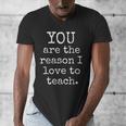 Love To Teach Positive Affirmation Kind Motivational Teacher Men's V-Neck T-Shirt, funny design