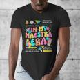 In My Maestra Era Spanish Bilingual Teacher Back To School Men's V-Neck T-Shirt, funny design