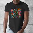 Maestra Flowers Spanish Teacher Cinco De Mayo Men's V-Neck T-Shirt, funny design