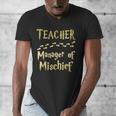 Magical Teacher Manager Of Mischief Birthday Family Party Men's V-Neck T-Shirt, funny design