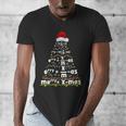 Math Equation Merry Xmas Season Teacher Christmas Tree Men's V-Neck T-Shirt, funny design