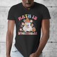 Math Is Spooktacular Math Teacher Spooky Halloween Men's V-Neck T-Shirt, funny design