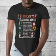 Math Teacher Christmas 12 Days Of Teaching Math Christmas Men's V-Neck T-Shirt, funny design Math Teacher Christmas 12 Days Of Teaching Math Christmas Men's V-Neck T-Shirt, funny design