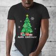 Math Teacher Polygon Christmas Tree Geometry Merry Christmas Men's V-Neck T-Shirt, funny design
