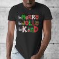 Be Merry Be Jolly Be Kind Merry Christmas Teacher Xmas Pjs Men's V-Neck T-Shirt, funny design Be Merry Be Jolly Be Kind Merry Christmas Teacher Xmas Pjs Men's V-Neck T-Shirt, funny design