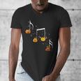 Music Note Pumpkin Fall Music Teacher Halloween Costume Men's V-Neck T-Shirt, funny design