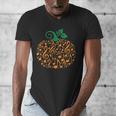 Music Notes Pumpkin Music Teacher Halloween Men's V-Neck T-Shirt, funny design