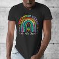 Musical Teacher Teaching Music Is My Jam Rainbow Tie Dye Men's V-Neck T-Shirt, funny design