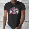 In October We Wear Pink Ballet Ghost Teacher Breast Cancer Men's V-Neck T-Shirt, funny design In October We Wear Pink Ballet Ghost Teacher Breast Cancer Men's V-Neck T-Shirt, funny design