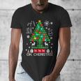 Oh Chemistree Scientist Chemical Christmas Xmas Teacher Men's V-Neck T-Shirt, funny design