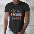 Oh Hey Second Grade First Day Of Teacher Girls Boys Kids Men's V-Neck T-Shirt, First Grade Teacher Gifts, funny design Oh Hey Second Grade First Day Of Teacher Girls Boys Kids Men's V-Neck T-Shirt, First Grade Teacher Gifts, funny design